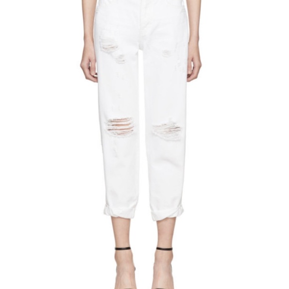 Alexander Wang Boyfriend Slack Cropped Denim Jeans - Picture 2 of 11